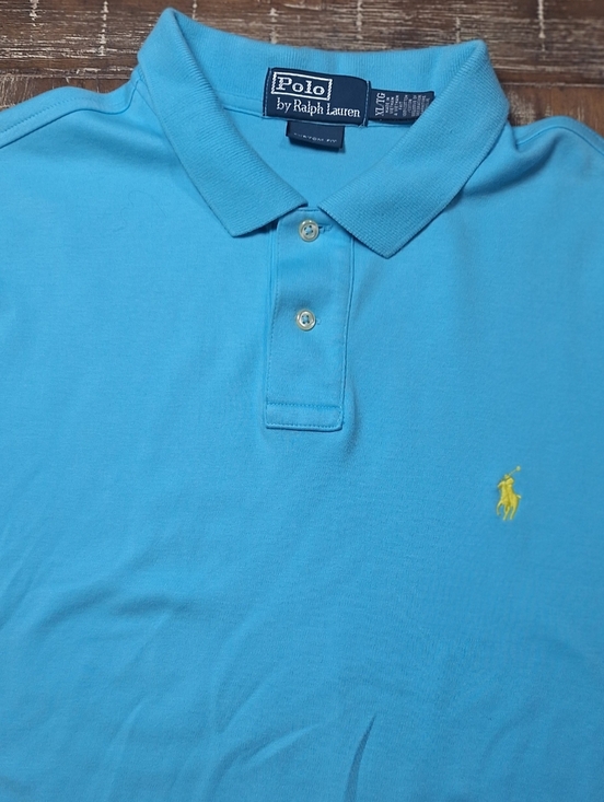 Polo Ralph Lauren Other - Polo Ralph‎ Lauren Mens Custom Fit Short Sleeve Polo Shirt Teal Blue XL Cotton
